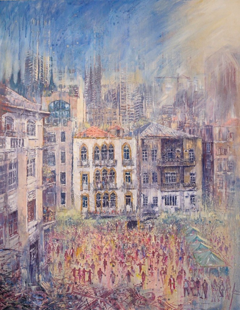 Festival (Gemmayzeh, Beirut) Oil on Canvas 140 x 110cm